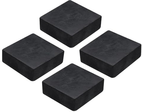 QUARKZMAN 4 Stück Gummi Schwingungsdämpfer Pads Antivibrationsmatte 50mm Quadratische Waschmaschinen Unterlage Unterlegplatten 20mm Dicke Gummiblock für HVAC Kompressor Klimaanlage