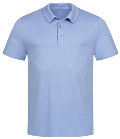 TOM FYFE Premium Merino Polo-Shirt Herren Steel Blue/L | Made in Europe