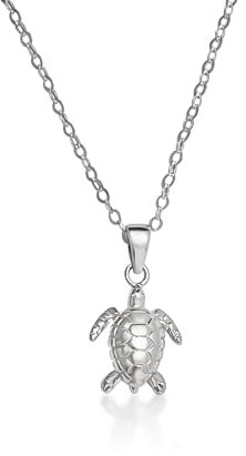 Mary & Jules Kette Schildkröte Turtle 925 Sterling Silber, Silberkette Damen mit Schildkröten Anhänger, Kette Damen Silber aus aus recyceltem Silber, für Frauen und Mädchen