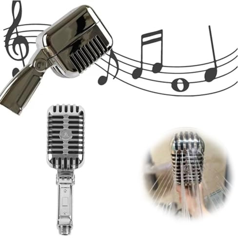 GINTBN Soffione Doccia con Microfono da Cantante - Doccia a Pioggia ad Alta Pressione con Testa a Forma di Microfono Portatile