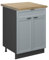 Vicco Kitchen base cabinet Fame-Line, Light blue-grey, 60 cm with drawer, WT Oak