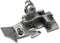 TUBBEK P504 (208504) Piedino for Macchine da Cucire tagliacuci industriali a 5 Fili Adatto a for siruba 757, for Pegasus E32, M732, for Jack JK-795