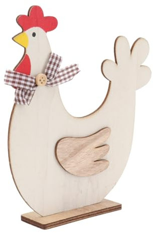 MAGICLULU 1stück Holz Küken Ornament Für Ostern Kreative Osterdekoration Für Zuhause Büro Und Partys Lustiges Desktop Fröhliches Hühner Design Für Festliche Atmosphäre