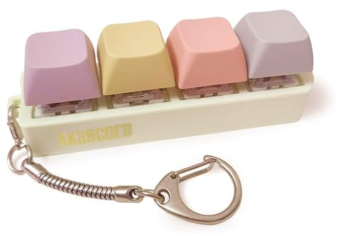 Tastatur Fidget Spielzeug für Erwachsene Pastell Tastatur Schlüsselanhänger Lustig Bunter Fidget Tastatur Clicker Mechanischer Schalter Stressabbau Schlüsselanhänger für Männer und Frauen