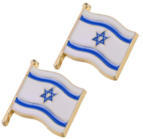 Artibetter Lot de 2 Épinglettes Drapeau Israélien en Métal Émaillé, Broches à Vêtements Légères, Accessoires Décoratifs pour Fêtes et Événements Patriotiques, Insignes à Porter Quotidien