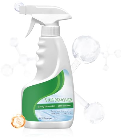Glue Remover - Adhesive Cleaner, Tape Dissolver for Car Floor, 120ml Solution with Precise Application, Home Supply, Grout Cleaner for Kitchen Grill and Wood Glass Tile Walls