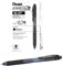 Pentel EnerGel-X Retractable Pen, 0.7 mm Tip - Black, Pack of 12