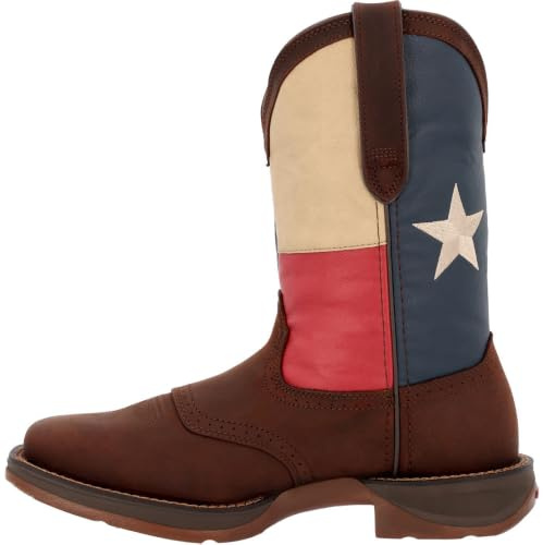 Durango Men's 11 Flag Pull-On DB4446-M, Dark Brown/Texas D US