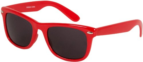 Sakkas DS1006 Retro 1980 Style Sonnenbrille mit Super Dark Lens - Rot