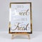 Made by Mika Candy bar sweet buffet sign Gold foil on white Love is Sweet printed on thick card (1, A5 print only)