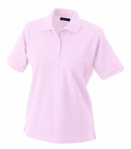 James & Nicholson Damenpolo Classic - Piqué-Poloshirt mit gestrickten Bündchen | Farbe: Rose | Grösse: XXL