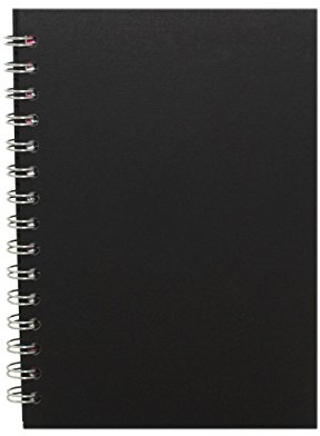 Pink Pig A5 Portrait Sketchbook | White Cartridge, 35 Leaves | Economy Black