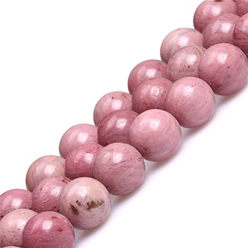 Sweet & Happy Girl'S Store 12mm Round Smooth Gemstone Rhodochrosite Beads Strand 15 Inch Jewellery Making Beads