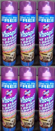 6 x Xanto Pet Stain & Odour Remover Mousse For Carpet & Upholstery 500ML