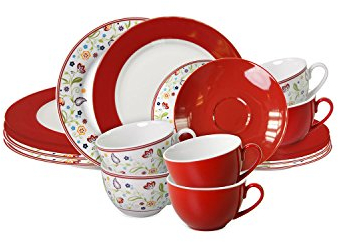 Flirt by Ritzenhoff & Breker Doppio Shanti Rot Kaffeeservice 18tlg.