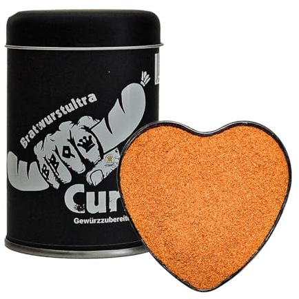 Bratwurstultra Currywurst Pulver Streucurry 90g - Das perfekte Topping für Currywurst & Bosna - Unwiderstehlicher Geschmack ohne Bitterstoffe - Curry Pulver als Topping für selbstgemachte Currywurst