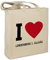 Stofftasche mit Stadt/Ort Lindenberg i. Allgäu - Motiv I Love - Farbe beige - Stoffbeutel, Jutebeutel, Einkaufstasche, Beutel
