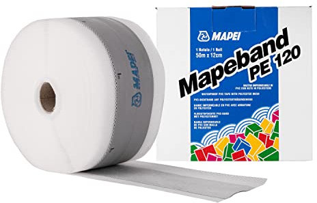 mapeband PE 120 Mapei – 50 m x 12 cm – Band Wasserdicht PVC mit Netz aus Polyester