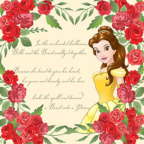 Disney Beauty and The Beast Roses, 40 x 40 cm, Leinwanddruck