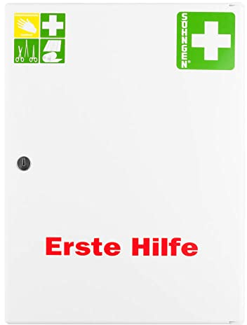 SÖHNGEN Verbandschrank Berlin, mit Füllung nach DIN 13169, Art.-Nr. 501024 | Erste Hilfe Schrank | Verbandsschrank | Sanitätswandschrank