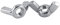 Paquete de 10 Piezas de Acero Inoxidable M3-M8 SS316 Wing Nut DIN315 Kits de Tuercas de Mariposa para sujeción(M3)