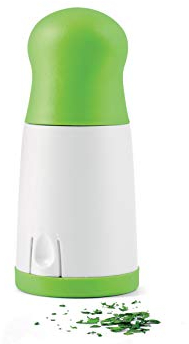 H&H Green Line Tritaerbe – Utensile per Sminuzzare Erbe Aromatiche, Verde Lime, 2 Lame Inox, Facile da Pulire, 7x17 cm, Lavabile in Lavastoviglie