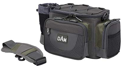 DAM Hip & Shoulder Bag, Hüft- und Schultertasche mit 3 Zubehörboxen, Farbe olivgrün-grau