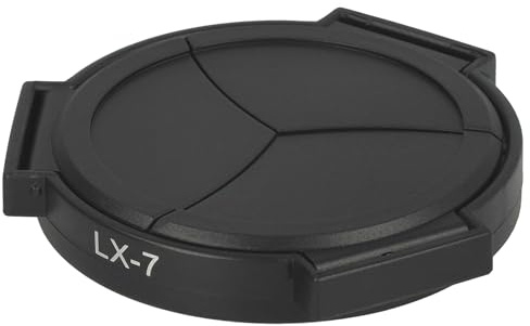 vhbw Automatic Lens Cap compatible with Panasonic Lumix DMC-LX7 Camera, DSLR - Plastic, Black