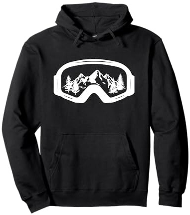 Ski Snowboard Skibrille Schnee Wintersport Skifahren Pullover Hoodie