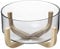 Secret de Gourmet - Saladier en Verre sur son support en Bois de Paulownia D 24 cm