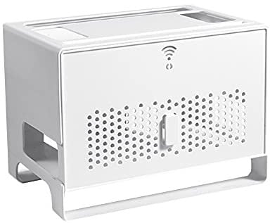 Gofeibao Cable Tidy Box - Hide Wires & Organize Under Desk Cables - Large White, One Size