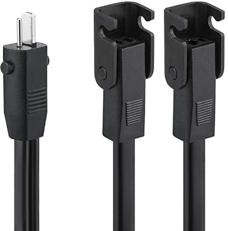 StickyDeal Recliner Power Splitter Cable 47 Inches 2 Pin Splitter Lead Y Cable 2 Motors to 1 Power Supply for Electric Recliner Lift Chair