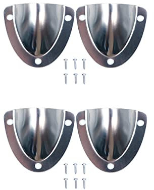 ZONADAH 4X Drahtkabel-Entlüftungsabdeckung, 45 mm 316 Edelstahl-Clamshell-Entlüftung, Marinequalität, Clam-Shell-Entlüftung für Boote