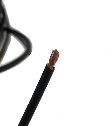 2m Batteriekabel H07V-K 6mm² cable de transmisión Negro Cable de cableado