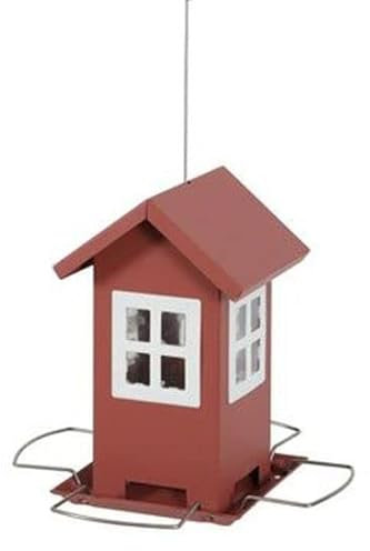 Zolux Mangiatoia per Uccelli Casa 4 finestre Terracotta