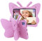 Tading Kids Case for iPad (A16) 11th Generation 11 Inch 2025/iPad 10th Generation 10.9 Inch 2022, Cute Butterfly Children Friendly Soft EVA Foam Protective Stand Cover for Girls - Pink
