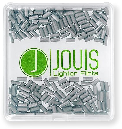 Jouis Lighter Flints - Universal Ersatz Feuerzeug Feuersteine kompatibel mit den meisten Feuerzeugen (100x, Silber)