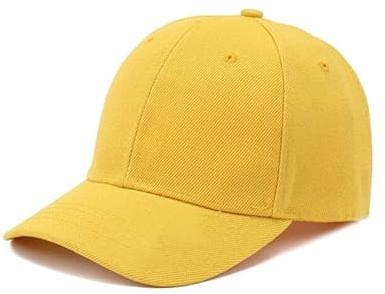 Boolavard Kids Boy Girl Berretto da Baseball Cappello in Morbido Cotone Leggero Misura Regolabile per 2-9 Anni (Giallo)