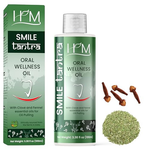 Happy Moms - Extraction d'huile avec des huiles essentielles de clou de girofle et de fenouil pour la santé bucco-dentaire, des dents et des gencives saines, un rince-bouche sans alcool