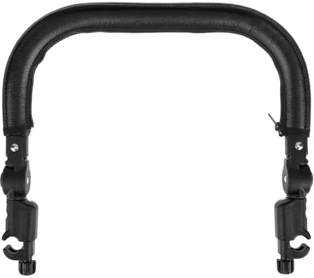 Alipis Universal Pushchair Bumper Bar Handrail Stroller Handle Extender Leather and Iron Tube Baby Buggy Accessory Fits Over 98 Strollers 15.4X13.6X2 Inches