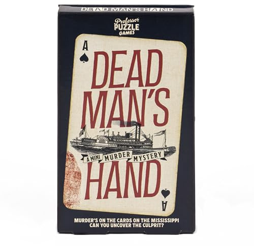 Professor PUZZLE Dead Man's Hand Mini-Mord-Rätselspiel, ab 12 Jahren, für 1–4 Spieler, über 60 Minuten Spieldauer