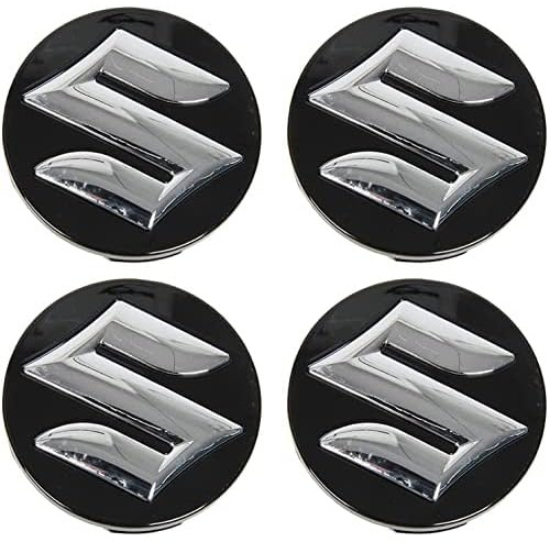 4 Pièces Cache moyeu pour Suzuki Swift 2017-2023, Centre de Jante Capuchons Cache Moyeu Centre de Roue, Enjoliveur de Voiture des Roue Accessoires,Black