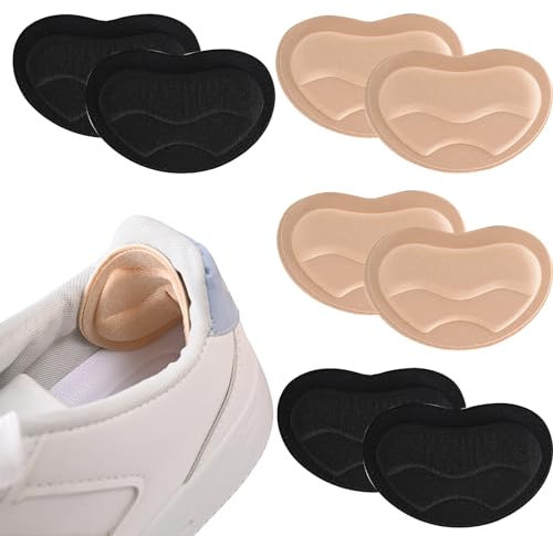 Tsathoggua 4 paires coussinet talon chaussure, Protege talon chaussure pour homme et femme, Inserts de talons pour l'arrière du talon, Amélioration du confort des chaussures