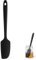 U-Taste Petite spatule en silicone de 22,7 cm : 315 ℃ résistante à la chaleur antiadhésive sans couture mini spatule flexible, ustensile de cuisine pour cuisiner, mélange et gratter (Noir)
