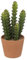 Paris Prix Atmosphera Créateur d'intérieur - Plante Artificielle Cactus Alicante 30cm Vert