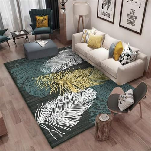 RUGMRZ Alfombra Silla Gaming 160x220cm Alfombra Pasillera La Alfombra de la Sala de Estar de Plumas de Colores antiincrustante, Antideslizante y fácil de cuidar se Puede Personalizar Alfombra Gaming