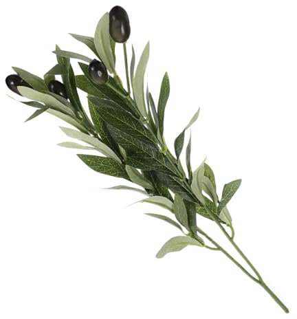 TOPBATHY Simulierte Olivenfrucht Gartendekoration Künstliche Olivenstiele Olivenzweige Künstlich Gefälschte Äste Stiele Grüne Stängel Für Vase Künstlicher Olivenbaum Green Plastik