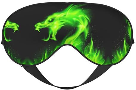 Masque de sommeil doux et occultant à imprimé de dragon chinois, masque de voyage pour les yeux pour dormir sur le côté, masque de sommeil pour homme et femme