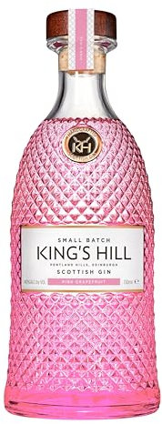 King's Hill Pink Grapefruit Gin | Small Batch Scottish Gin, 70 cl (40% ABV) | Award-Winning Premium Flavoured Craft Gin | Hand Crafted in the Pentland Hills, Edinburgh | Ideal Alcohol Gift