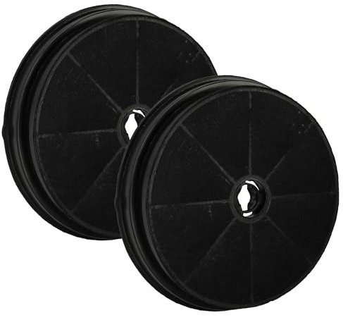 vhbw 2x Filtres à charbon actif compatible avec Beko BNO 60 I, BCP 60 X, 2KM2CS, BIN 60 G, BCP 80 X, 8978513200, 8940263200 hotte aspirante - 19 cm